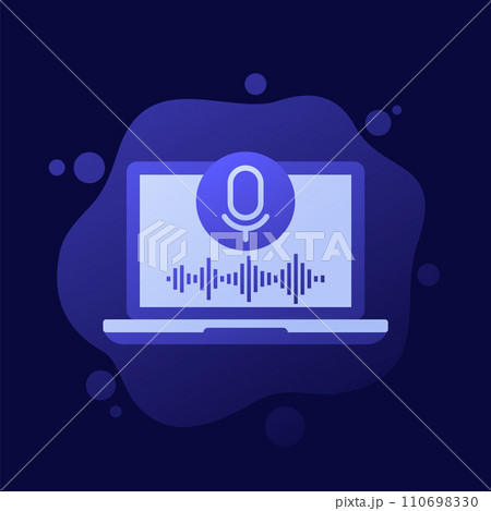 voice recognition icon, vector design 110698330