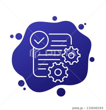 project complete icon, line vectorのイラスト素材 [110698393] - PIXTA