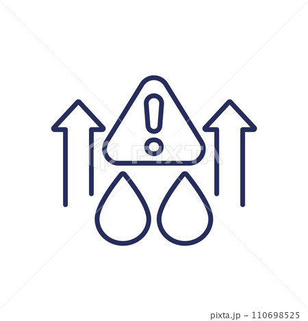 high cholesterol level icon, line vector 110698525