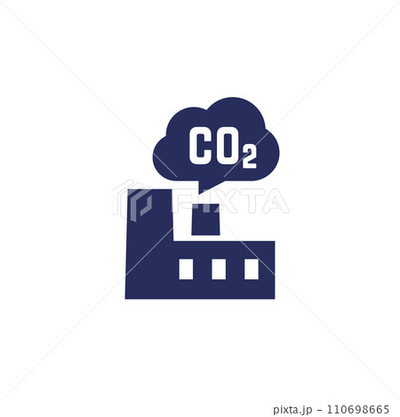 carbon emissions of factory icon 110698665