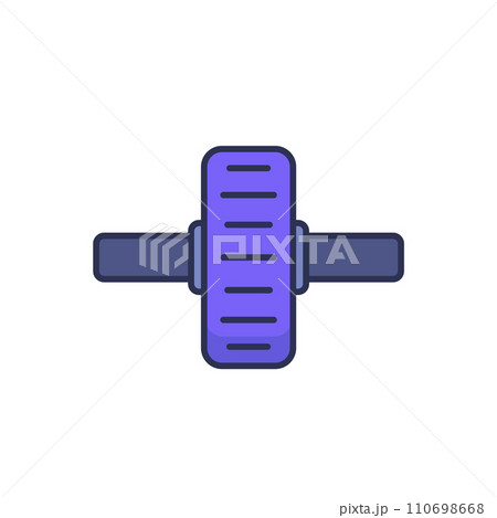 gymnastic roller icon isolated on white 110698668