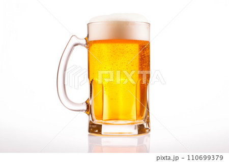 Beer in a mug on a white background. Mugs with drink like Ipa, Pale Ale, Pilsner, Porter or Stout 110699379