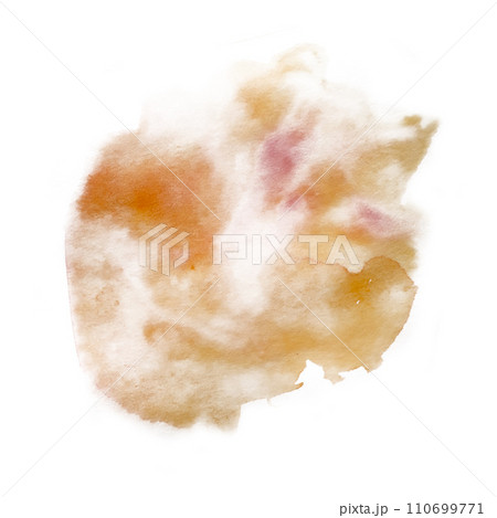 Watercolor abstract peach and orange splash illustration isolated on white background. Hand drawn holiday Texture of smoke, sunset, dawn, clouds. Satin texture of magic, spring. For designers, prints, Watercolor abstract peach and orange splash illustration isolated on white background. Hand drawn holiday Texture of smoke, sunset, dawn, clouds. Satin texture of magic, spring. For designers, prints, 110699771