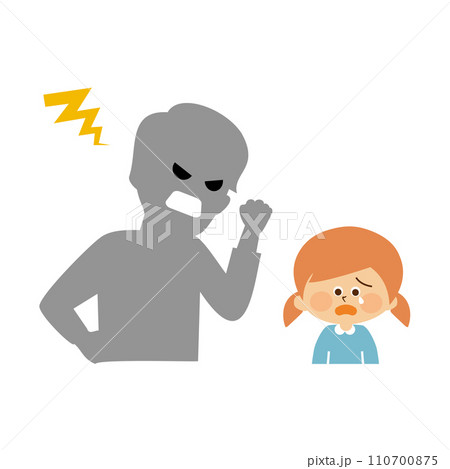 子供を怒る大人 かわいいイラスト素材 子供を怒る大人 かわいいイラスト素材 110700875