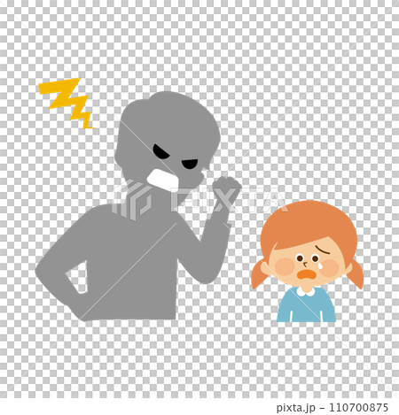 子供を怒る大人 かわいいイラスト素材 子供を怒る大人 かわいいイラスト素材 110700875