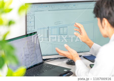 三次元CAD　立体的　3DCG　建築設計　プロジェクト管理　内観 110700916