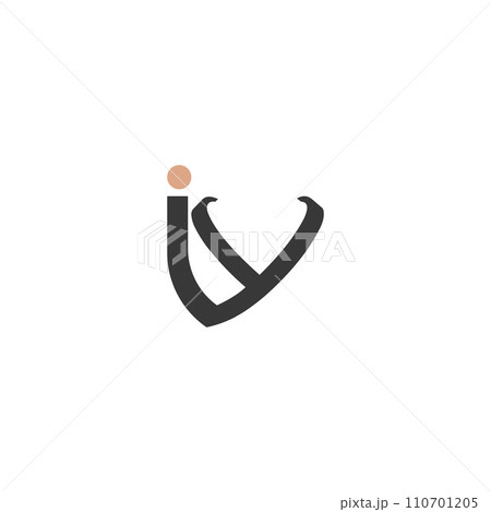 Alphabet letters Initials Monogram logo YI, IY, Y and I 110701205