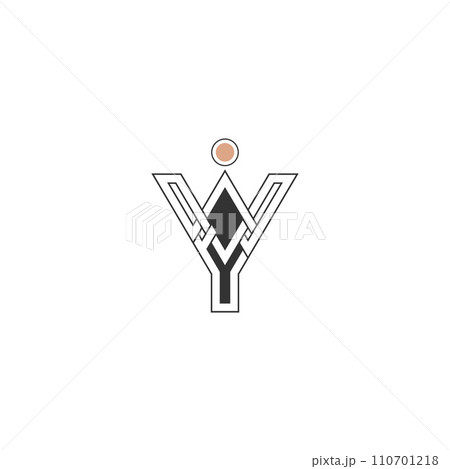 Alphabet letters Initials Monogram logo YI, IY, Y and I 110701218