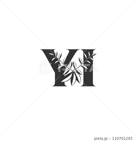 Alphabet letters Initials Monogram logo YI, IY, Y and I 110701285