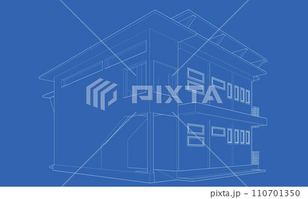 3D illustration of building project 110701350