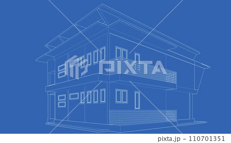 3D illustration of building project 110701351
