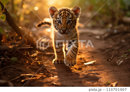 Baby Tiger in the Wild Baby Tiger in the Wild 110701907