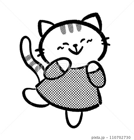 猫のキャラクター手描きイラスト