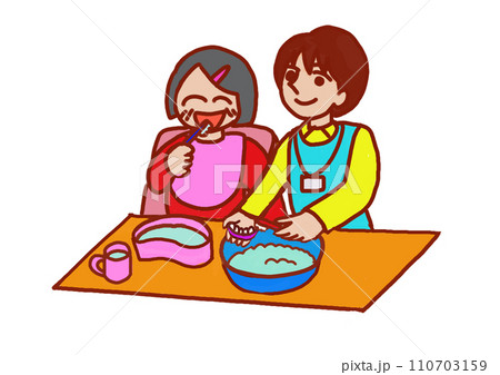 歯磨きの介助と入れ歯の洗浄 110703159