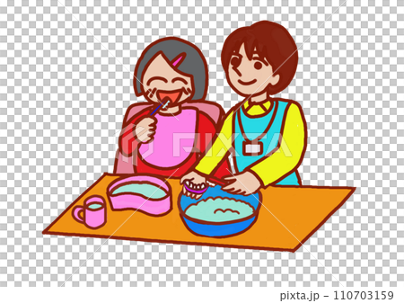 歯磨きの介助と入れ歯の洗浄 110703159