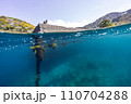 海の中に魚がいるのか気になる釣り人 110704288
