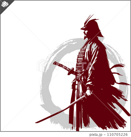 Samurai. Japan warrior whith katana sward. Samurai. Japan warrior whith katana sward. 110705226