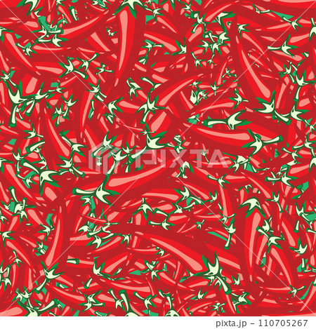 Red hot pepper. Seamless Texture Pattern Vector. Eps. Red hot pepper. Seamless Texture Pattern Vector. Eps. 110705267