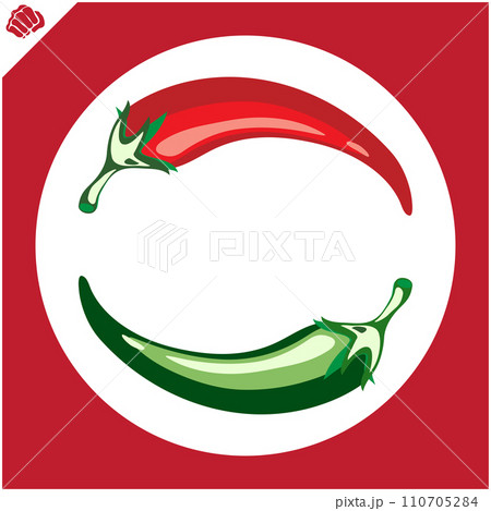 Red hot pepper. Vector. Eps. Red hot pepper. Vector. Eps. 110705284