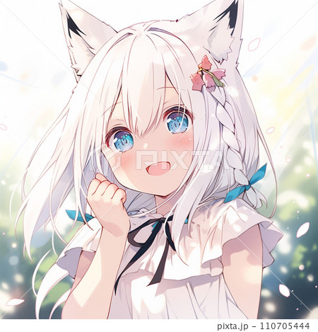 星を見つめるケモ耳少女 110705444