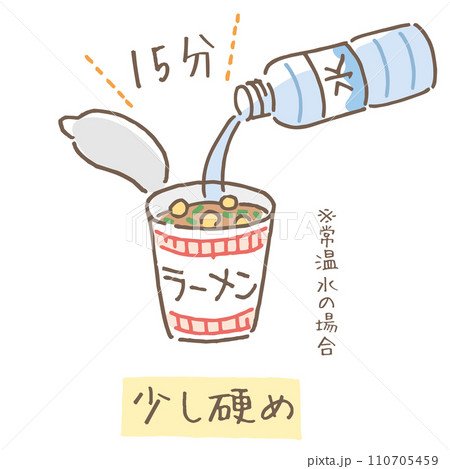 カップヌードル　水で戻す　15分 110705459