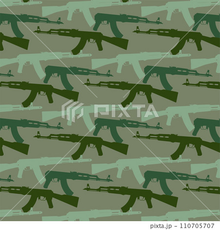 AK. Kalashnikov Russian Soviet rifle gun steamless texture. Vector. Eps. AK. Kalashnikov Russian Soviet rifle gun steamless texture. Vector. Eps. 110705707