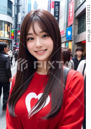 彼女とバレンタインデーに都内デート 彼女とバレンタインデーに都内デート 110705811