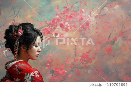 着物美人の背景画像_vol.01 110705895