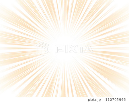 マンガの効果線風のフラッシュ背景素材_オレンジ色 110705946