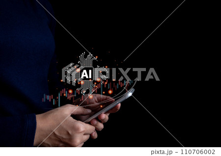 AI, Artificial Intelligence, AI learning machine and big data to analyze stock, forecast trader plan investment and business, trend stock market growth AI, Artificial Intelligence, AI learning machine and big data to analyze stock, forecast trader plan investment and business, trend stock market growth 110706002