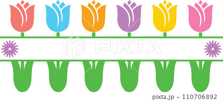 Tulip Frame, Spring, Easter, Tulips Flower, Happy Easter Vector Illustration File Tulip Frame, Spring, Easter, Tulips Flower, Happy Easter Vector Illustration File 110706892