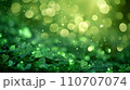 Shamrocks Glittering with Golden Bokeh Lights 110707074
