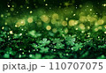 Shamrocks Glittering with Golden Bokeh Lights 110707075