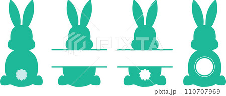 Easter Bunny Spring, Easter, Tulips Flower, Happy Easter Vector Illustration File 110707969