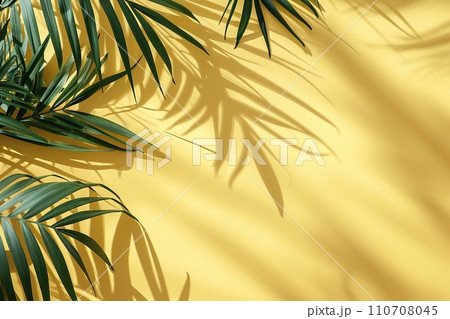 ヤシの葉のフレーム AI生成画像 AI画像 ヤシの葉のフレーム AI生成画像 AI画像 110708045