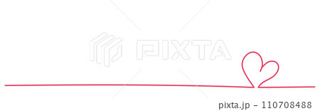 赤いハートのラインフレーム 赤いハートのラインフレーム 110708488