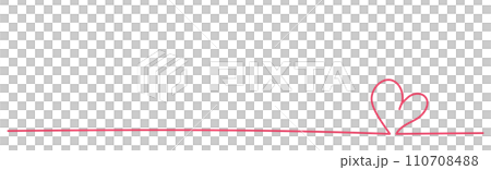 赤いハートのラインフレーム 赤いハートのラインフレーム 110708488