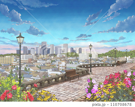 都市風景 水彩画 トラム How to Sketch Cityscape scene in Watercolor - 午後の街並み