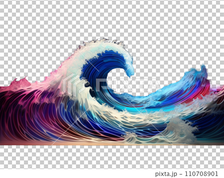 大波　日本海　イラスト 110708901