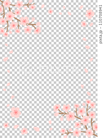 桜のイラストのフレーム 110708941