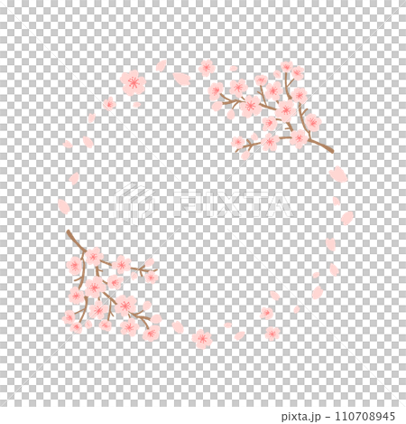 Cherry blossom vector illustration frame 110708945