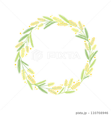 ミモザのフレームイラスト 110708946