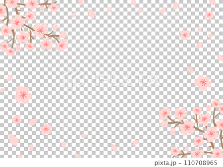 Cherry blossom illustration frame 110708965