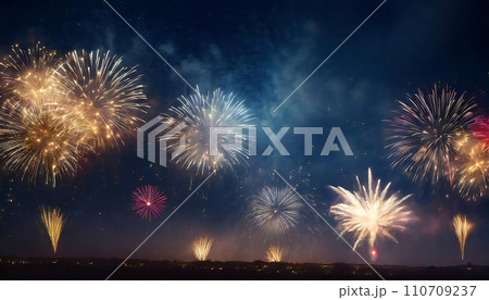 花火大会のイメージイラスト 110709237