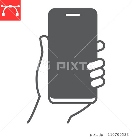 Selfie glyph icon, capture and photography, hand hold smartphone vector icon, vector graphics, editable stroke solid sign, eps 10. Selfie glyph icon, capture and photography, hand hold smartphone vector icon, vector graphics, editable stroke solid sign, eps 10. 110709588