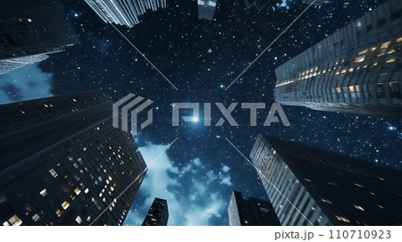 高層ビルと星空 高層ビルと星空 110710923