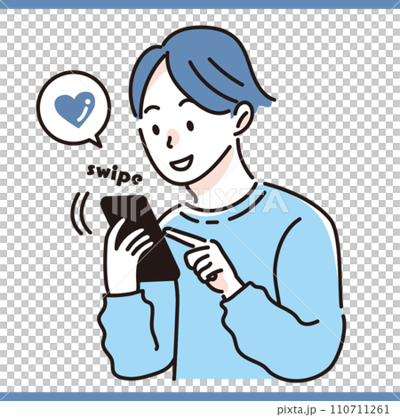 A man communicating with his wife on a smartphone 01 A man communicating with his wife on a smartphone 01 110711261