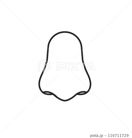 Nose organ icon for smell and rhinoplasty surgery 110711729