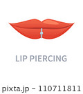 Lip piercing mouth barbell ring jewelry icon 110711811