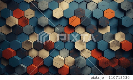 Wood marquetry wall parquet, abstract pattern background, Generative AI illustration Wood marquetry wall parquet, abstract pattern background, Generative AI illustration 110712536